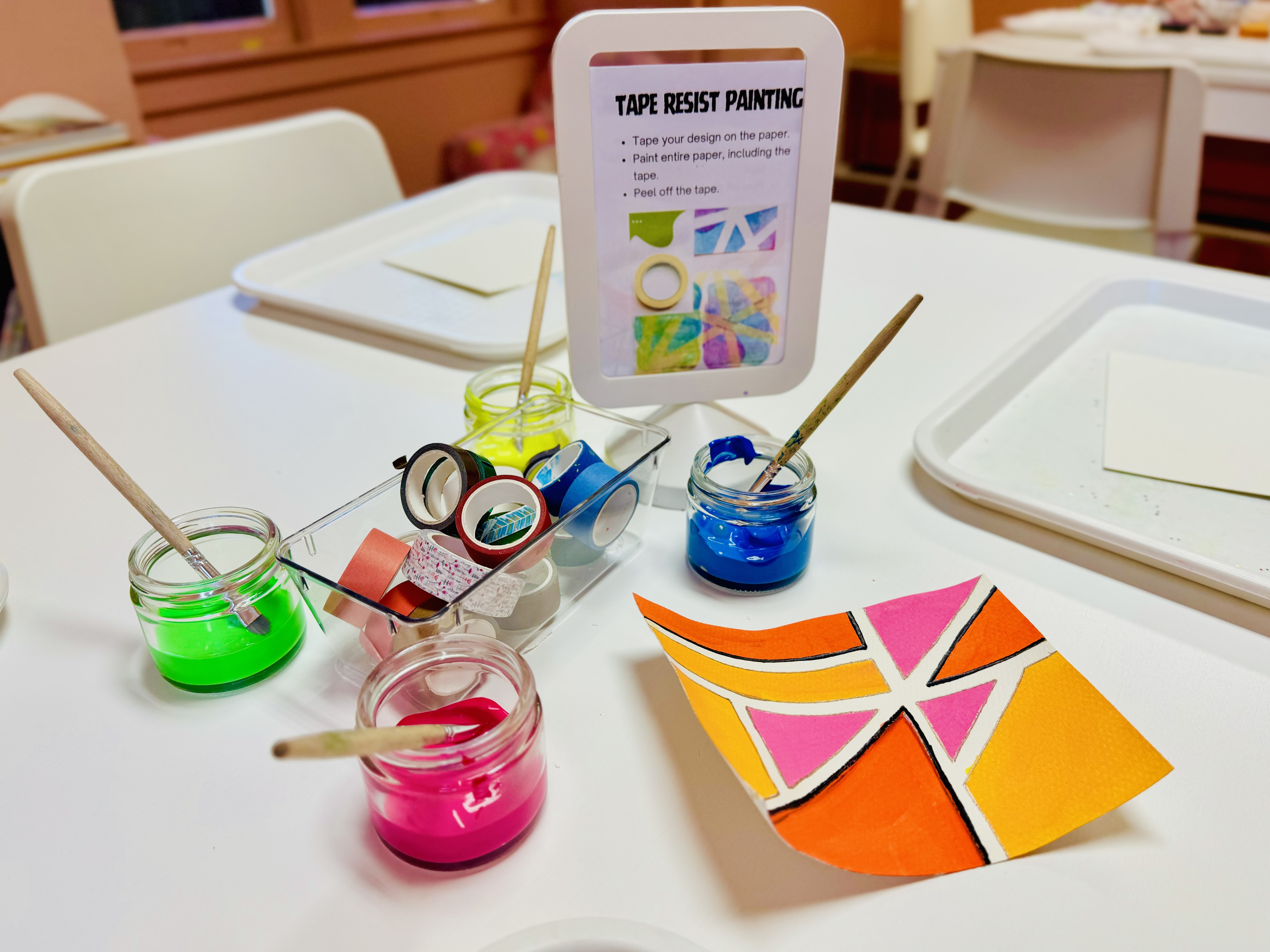 Tape Resist Painting